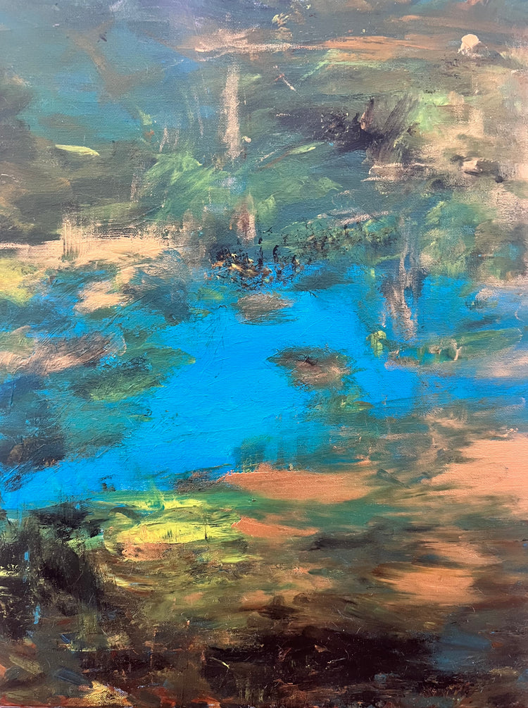 Golden Lake — original mixed media painting by Malibu artist ArtiR