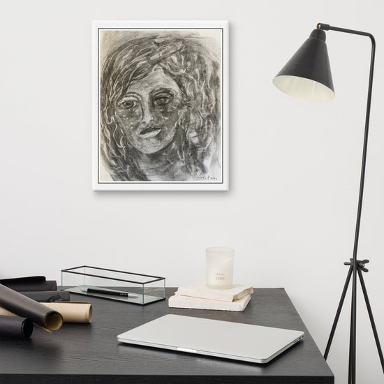 Canvas print in a room — desk scene