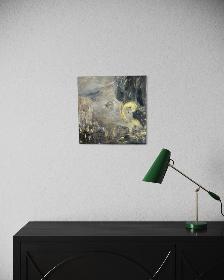 Golden Sunset by ArtiR — original mixed media painting, view 5
