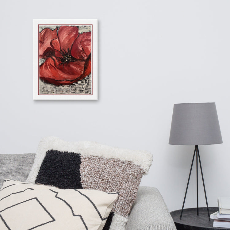 Canvas print in a room — sofa scene