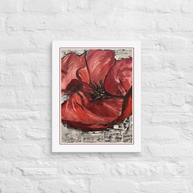 Canvas print in a room scene