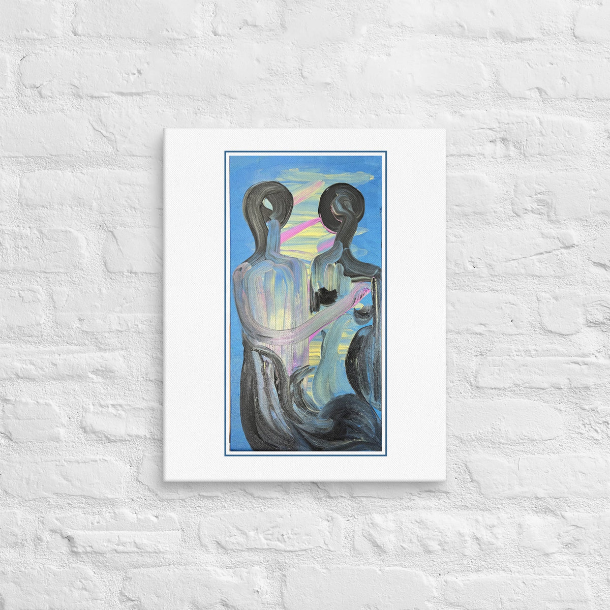 Canvas print in a room scene