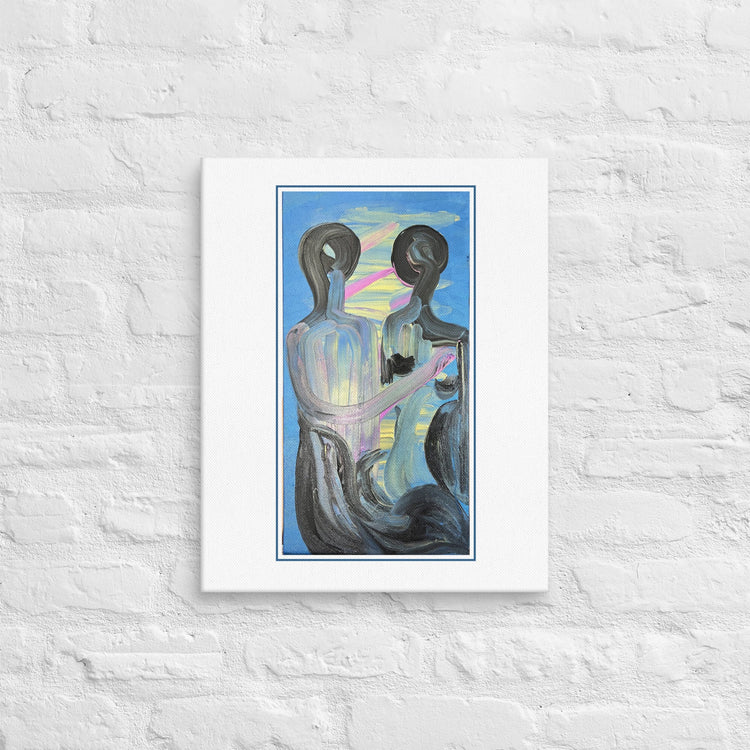 Canvas print in a room scene