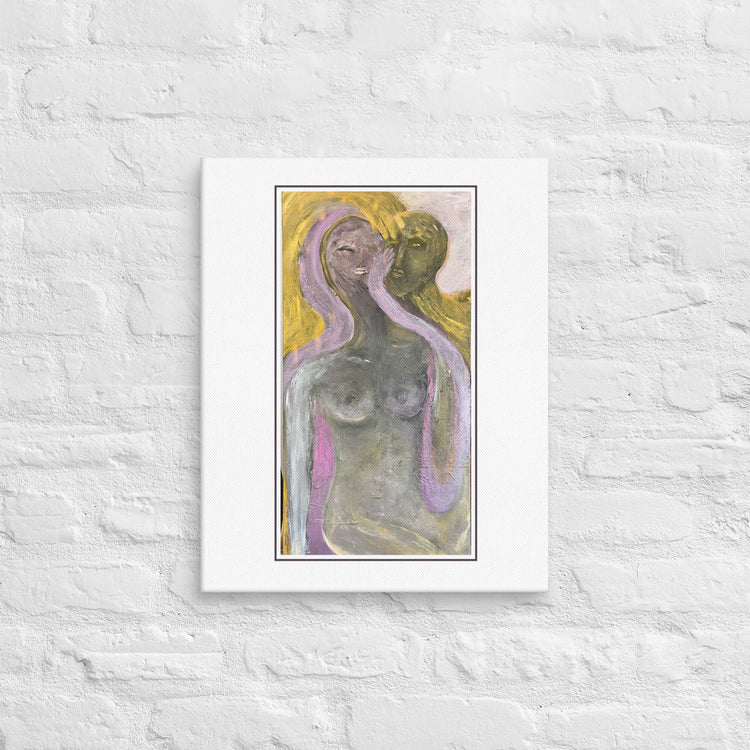 Canvas print in a room scene