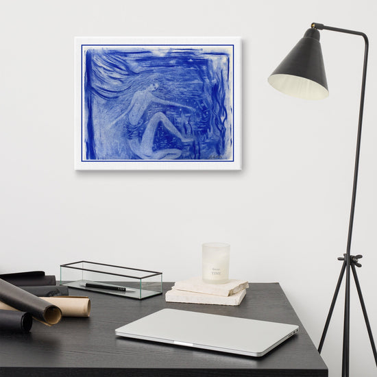 Canvas print in a room scene