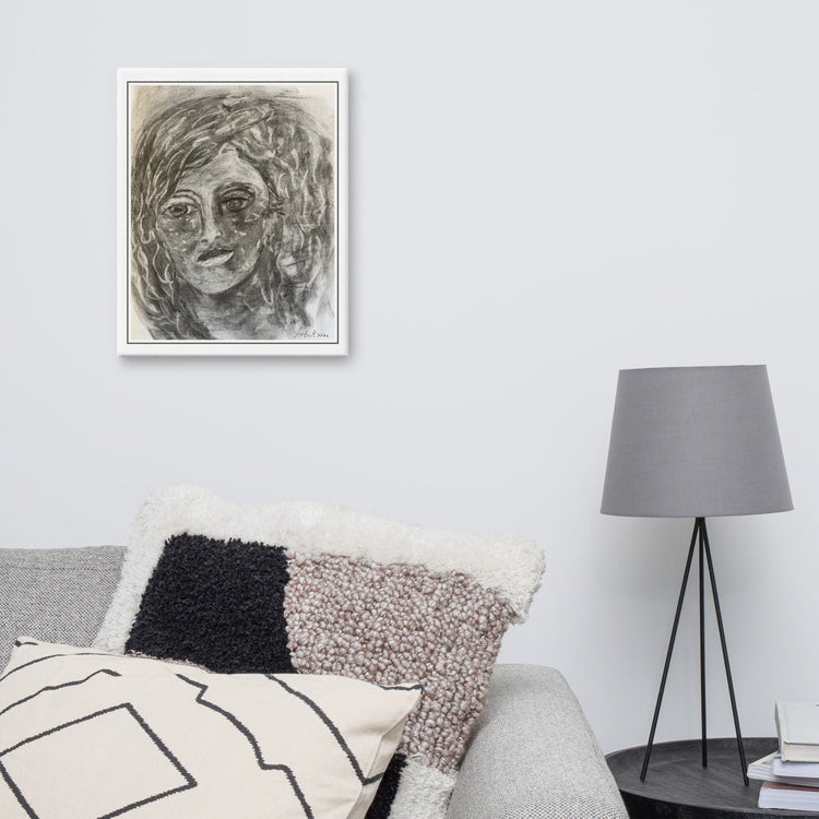 Canvas print in a room scene