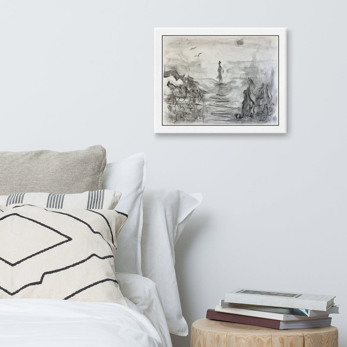 Canvas print in a room scene