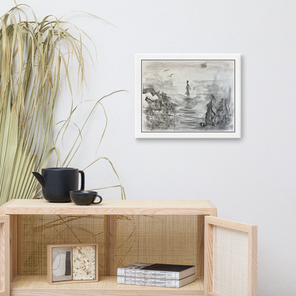 Canvas print in a room scene