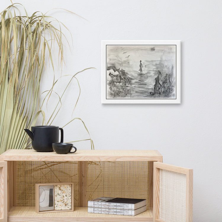 Canvas print in a room scene