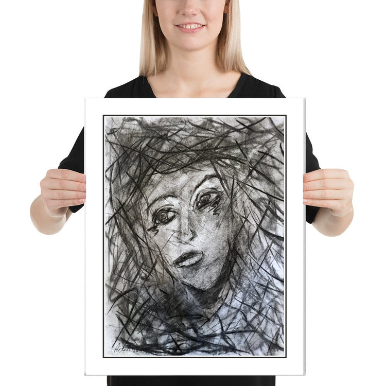 Longing — person holding the 16x20 canvas