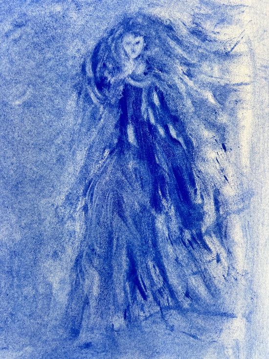 Close-up detail — the woman