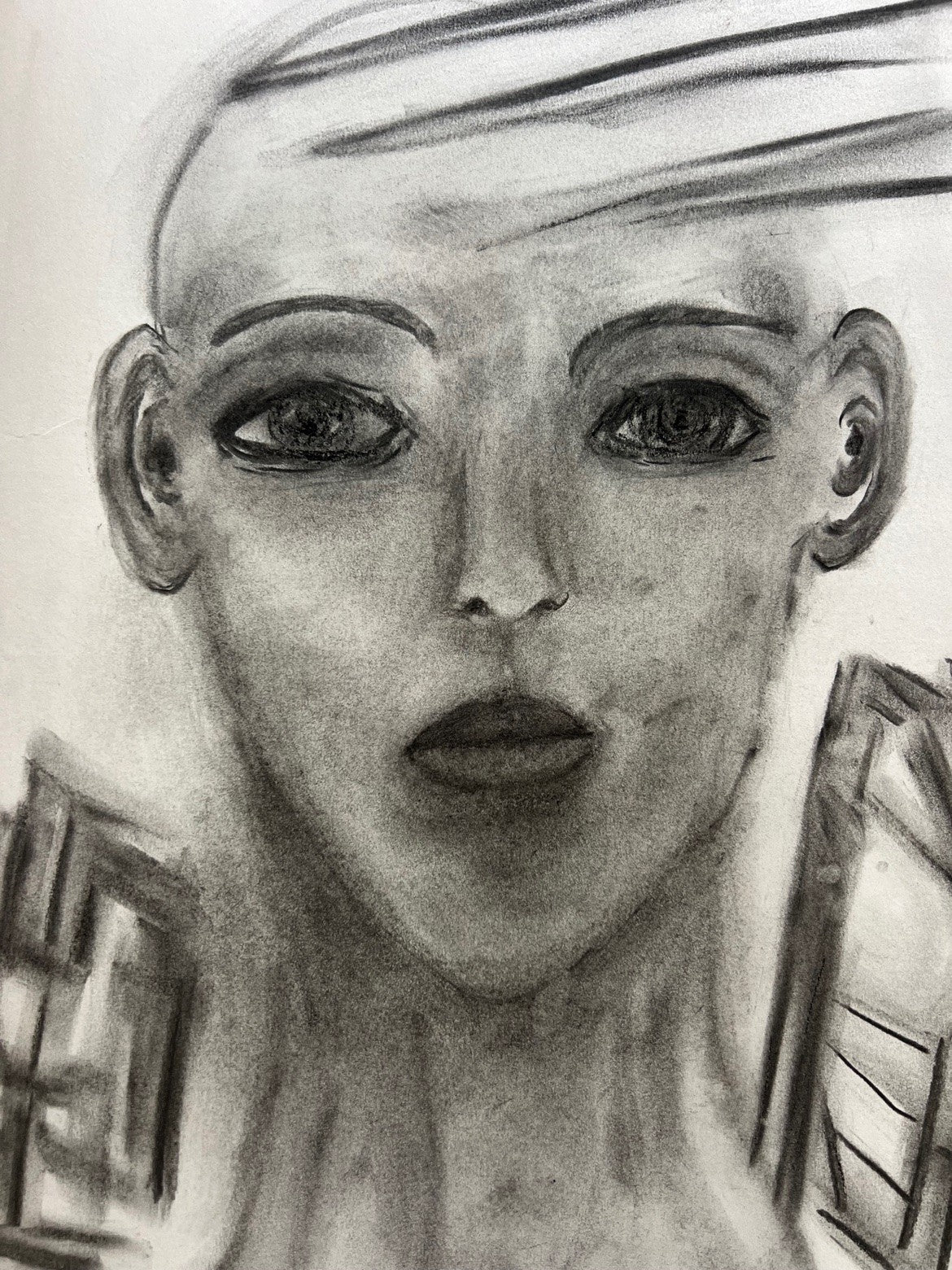 Disclosure — original charcoal drawing by Malibu artist ArtiR