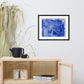 She Dreams in Blue — Framed Fine Art Print