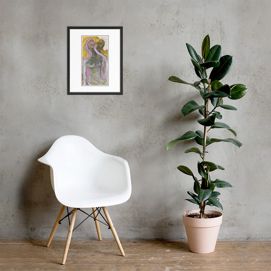 Twin Flames Embrace — Framed Fine Art Print