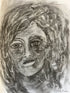 The Face After the Fire — original ash drawing by ArtiR, signed ArtiR 2026