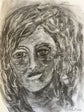 The Face After the Fire — original ash drawing by ArtiR, signed ArtiR 2026