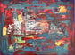 Where Fire Meets Water - original abstract acrylic painting by Malibu artist ArtiR