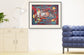Where Fire Meets Water - original abstract acrylic painting by Malibu artist ArtiR, room view