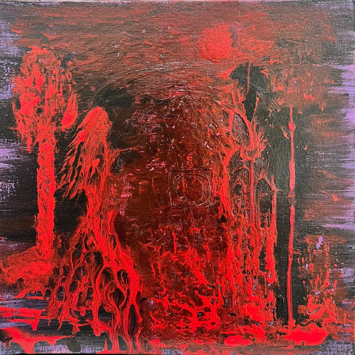 Kama Sutra — original mixed media painting on a canvas pad by Malibu artist ArtiR