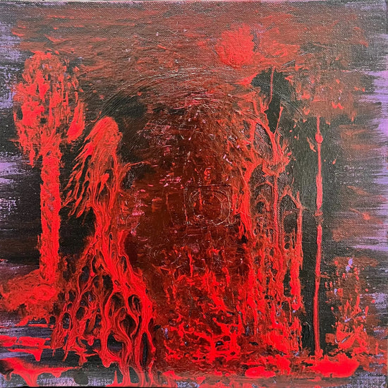Kama Sutra — original mixed media painting on a canvas pad by Malibu artist ArtiR