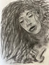 Lucid Dream — original charcoal drawing by ArtiR, signed on the front