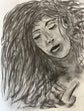 Lucid Dream — original charcoal drawing by ArtiR, signed on the front