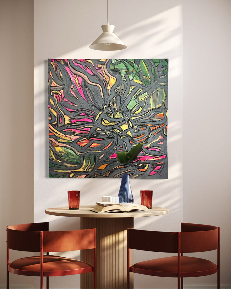 Nature’s Heart — original acrylic painting by Malibu artist ArtiR