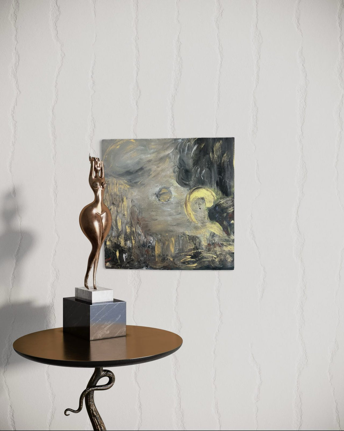 Golden Sunset — original mixed media painting by Malibu artist ArtiR