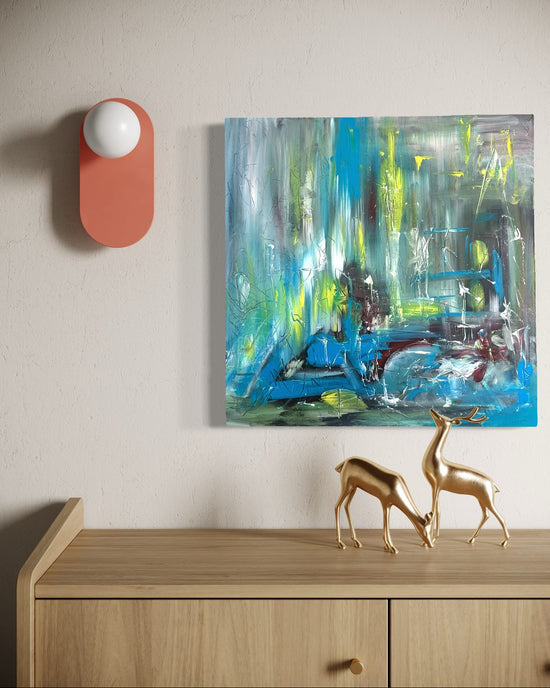 Beginnings — original acrylic painting by Malibu artist ArtiR