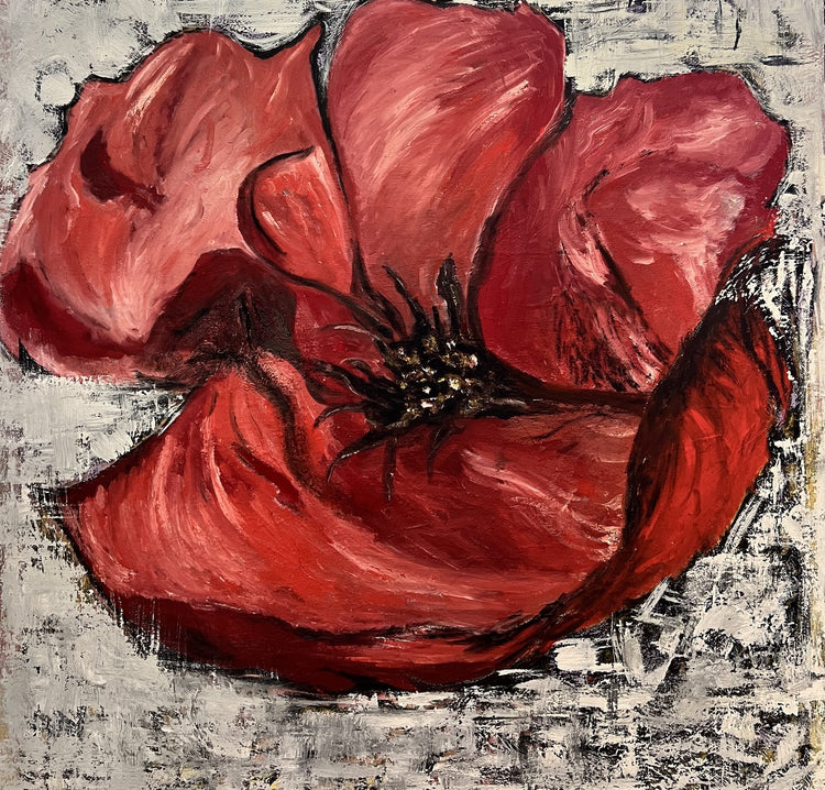 Blessings — original mixed media oil and acrylic painting by Malibu artist ArtiR