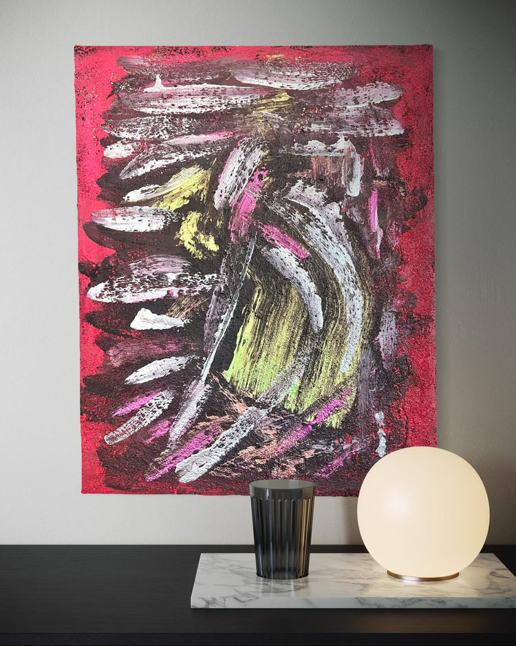 Beneath the Surface — original mixed media painting by Malibu artist ArtiR