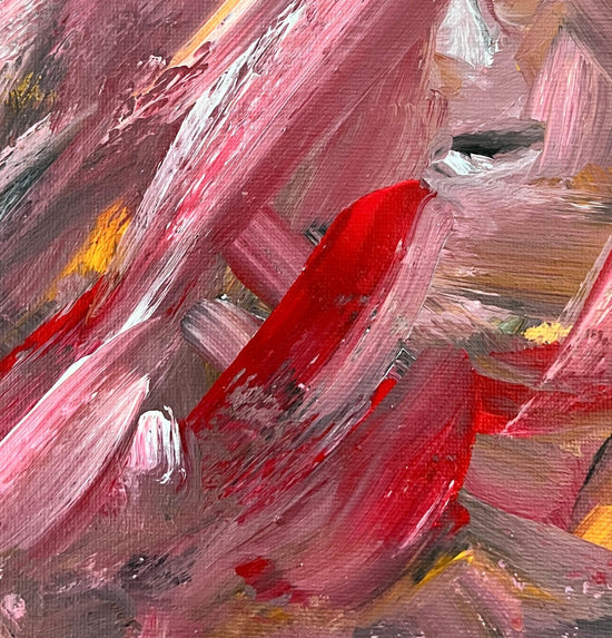 Transcendental — original acrylic painting by Malibu artist ArtiR — close-up detail
