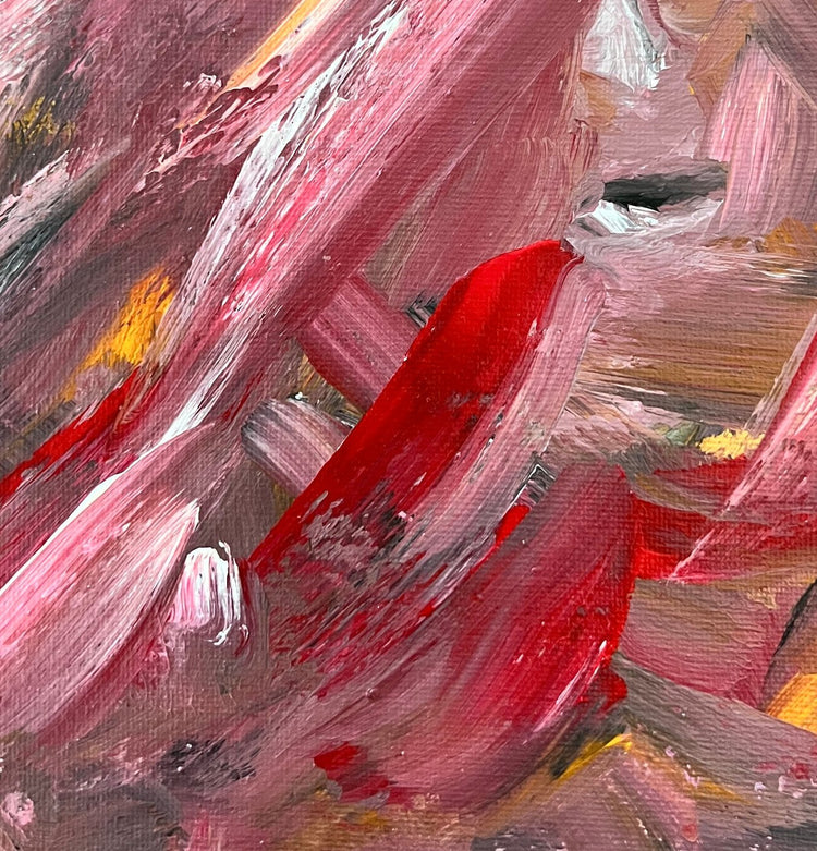 Transcendental — original acrylic painting by Malibu artist ArtiR — close-up detail