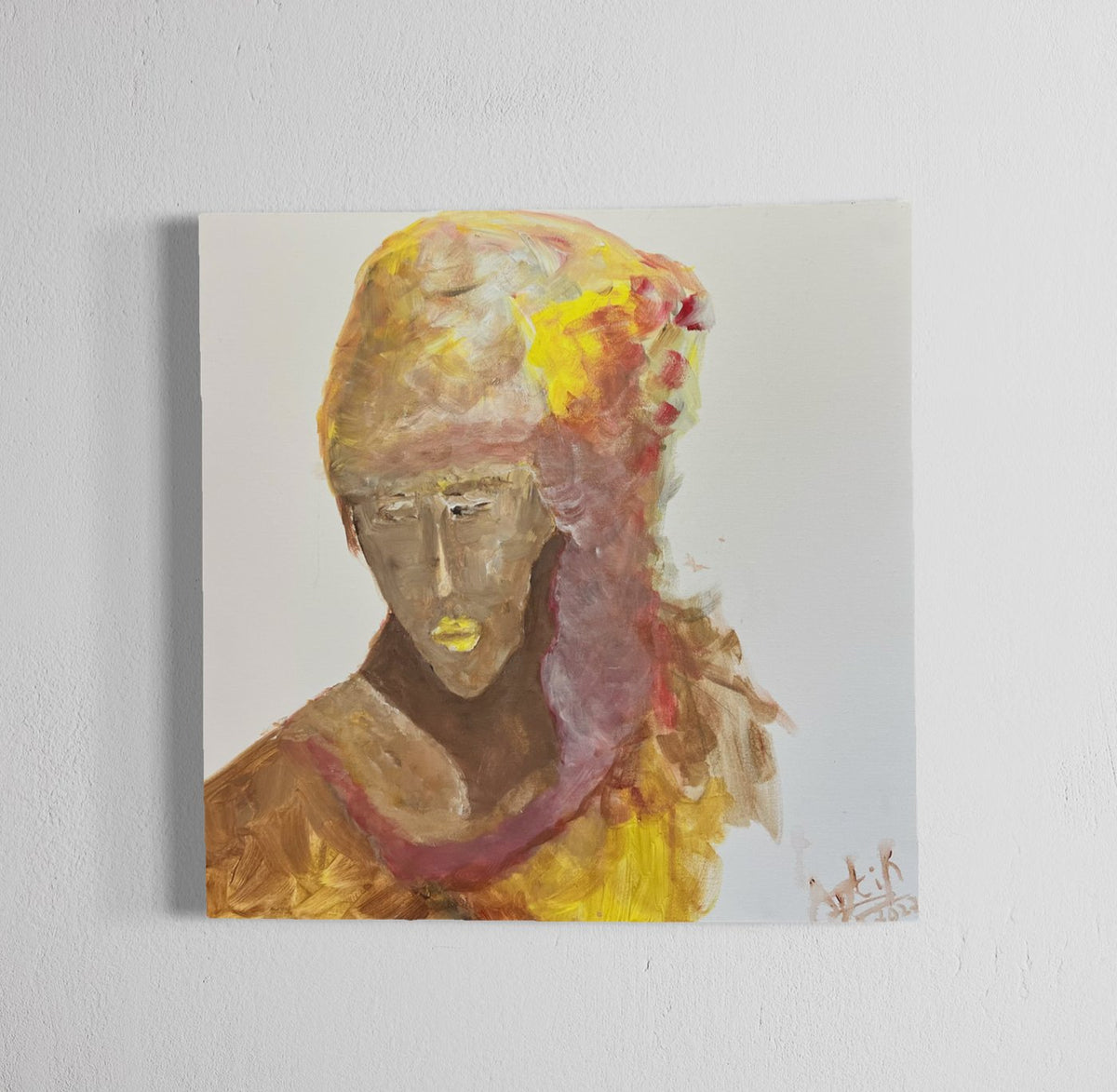 The Longing by ArtiR — original acrylic painting, view 3 — close-up detail