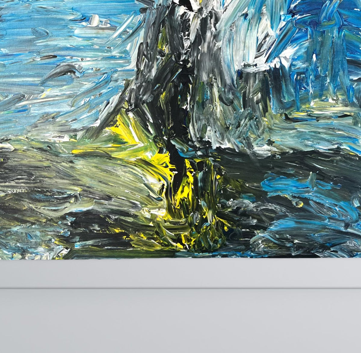 Seaside Blues by ArtiR — original abstract artwork, view 4 — close-up detail