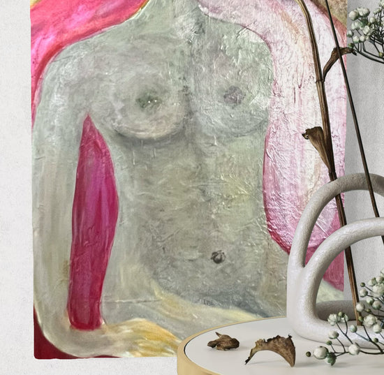 Twinflames by ArtiR — original acrylic painting, view 4 — close-up detail