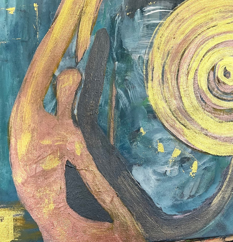 Life Journey by ArtiR — original acrylic painting, view 7 — close-up detail