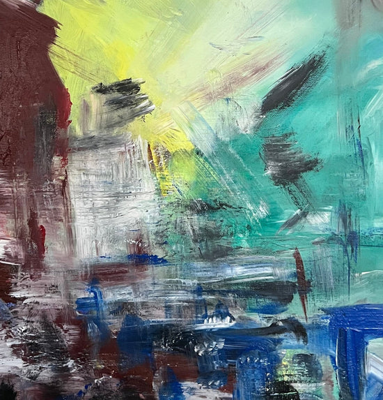That Night by ArtiR — original acrylic painting, view 12 — close-up detail