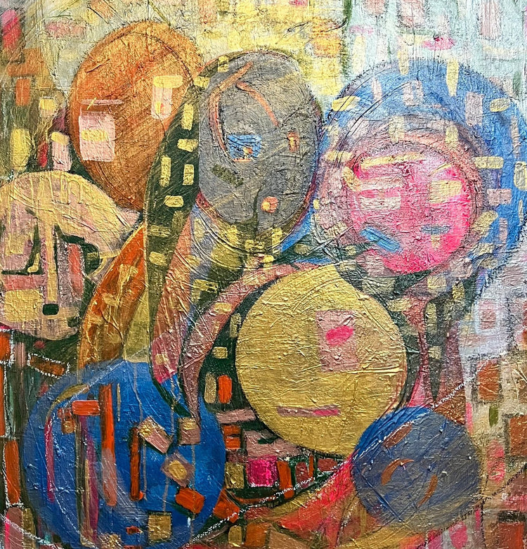 Symphony of Motion by ArtiR — original acrylic painting, view 12 — close-up detail