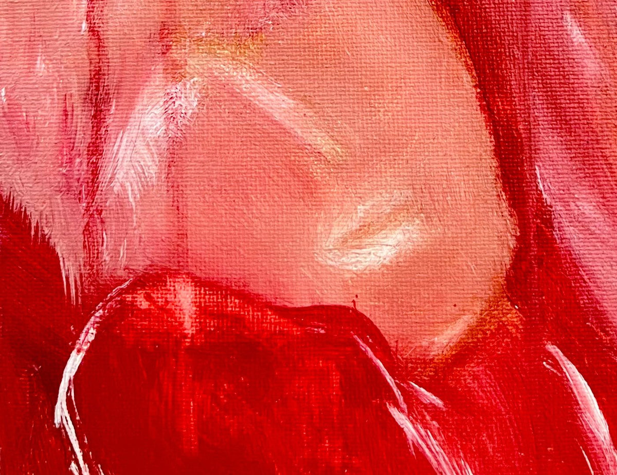 Fire Stage — original acrylic painting by Malibu artist ArtiR — close-up detail