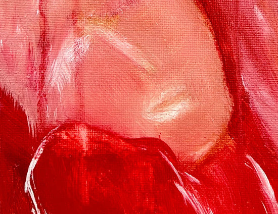 Fire Stage — original acrylic painting by Malibu artist ArtiR — close-up detail