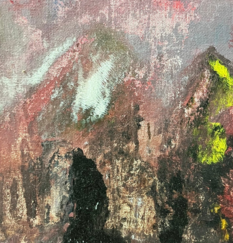 Misty Morning — original abstract artwork by Malibu artist ArtiR — close-up detail