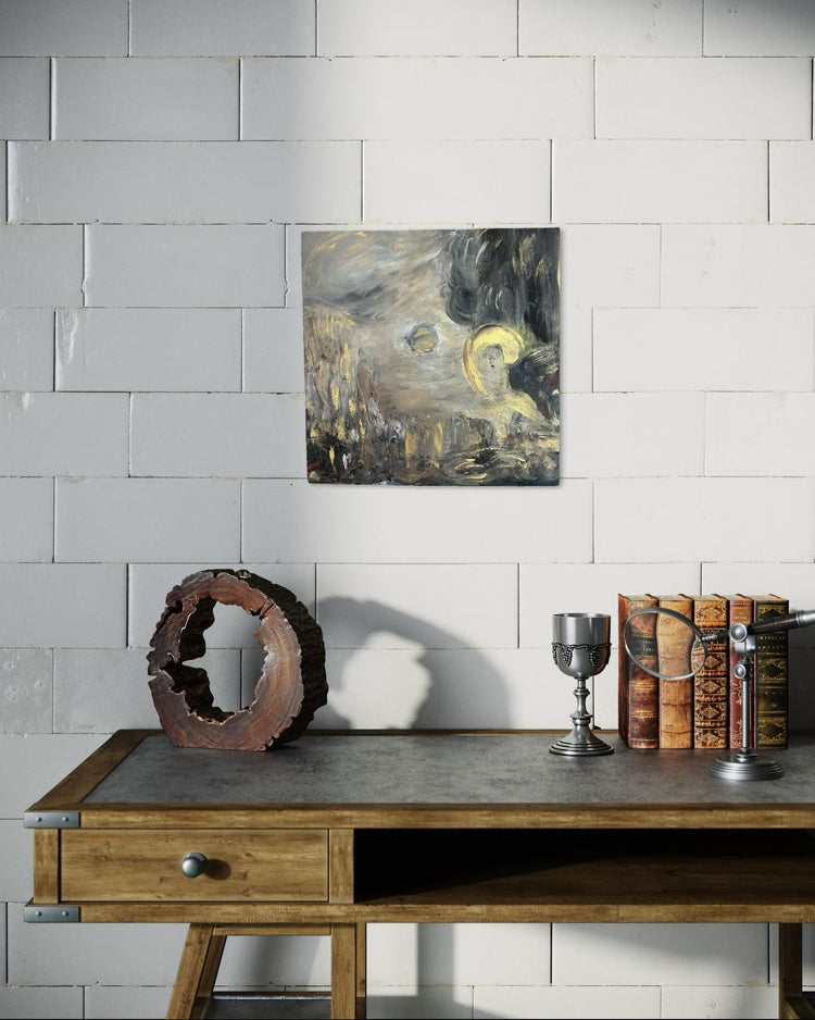 Golden Sunset by ArtiR — original mixed media painting, view 6