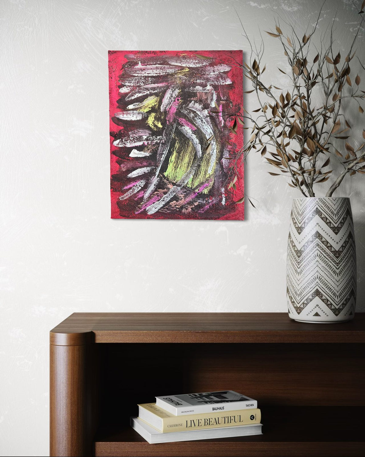 Beneath the Surface by ArtiR — original mixed media painting, view 3