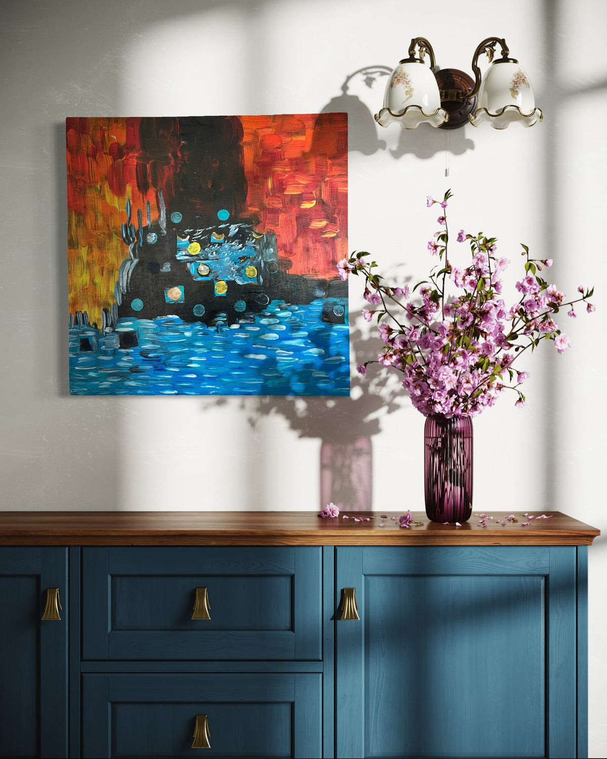 Portals of abundance — original acrylic painting by Malibu artist ArtiR