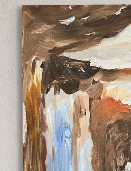 Open The Door by ArtiR — original acrylic painting, view 6 — close-up detail
