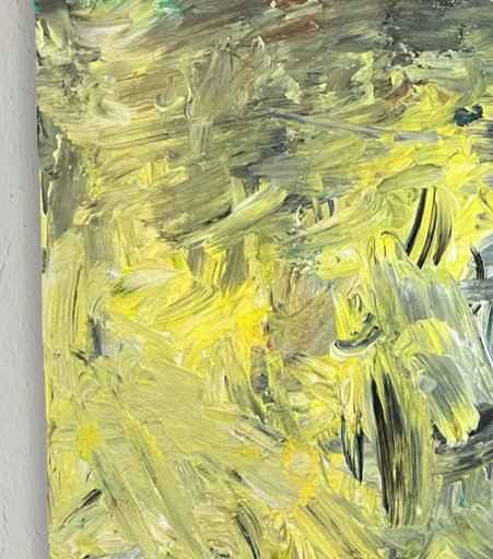 Step Into The Light by ArtiR — original acrylic painting, view 7 — close-up detail