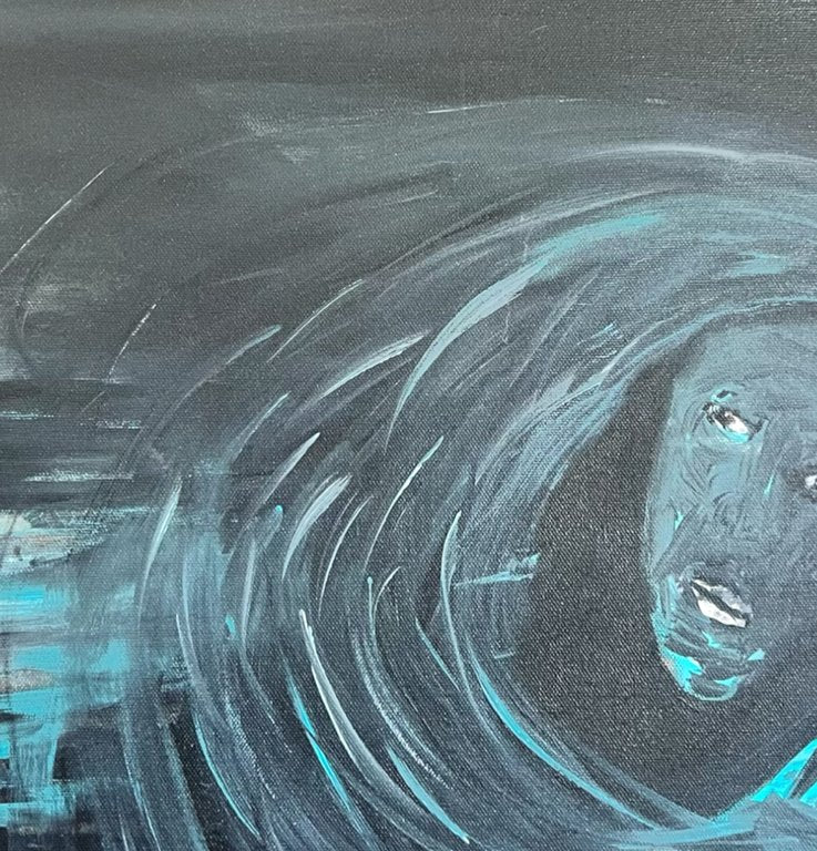 Universe by ArtiR — original acrylic painting, view 3 — close-up detail