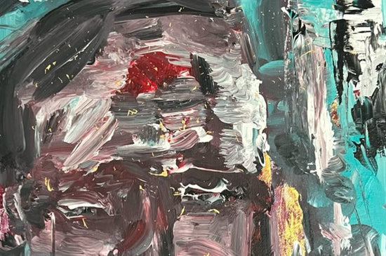 Awake by ArtiR — original acrylic painting, view 4 — close-up detail