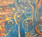Divine Feminine — original acrylic painting by Malibu artist ArtiR — close-up detail